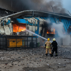 Drone kamikaze attacks New mail terminal