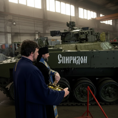 Russian “Terminator” with Putin's gadgets