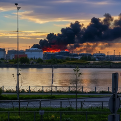 Drone attack on oil terminal in St. Petersburg