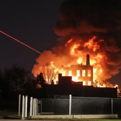 Attack drones target oil base in Luhansk