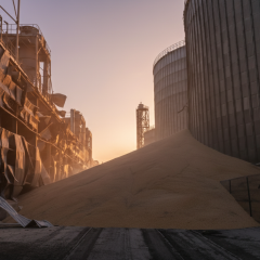 Night attack on Kernel grain terminal