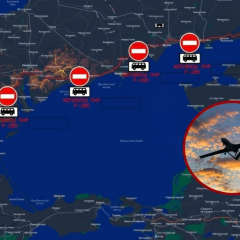 Запрет на движение по ключевым дорогам в Крым