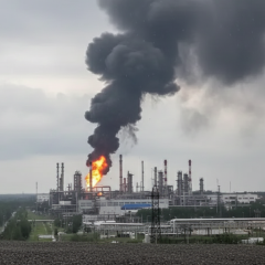 Пожар на НПЗ в Тюмени и атака дронов на нефтебазу на Кубани