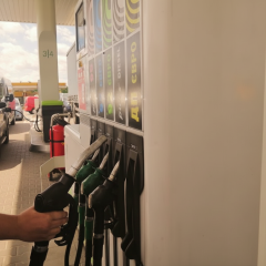 Fuel markings at Ukrainian gas stations