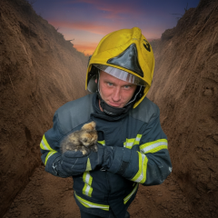 Rescuers pulled out four animals from debris
