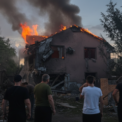Поранена родина з двома дітьми