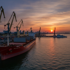 Destruction of Russian ship near Mariupol