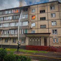 Пожежа в багатоповерхівці у Київській області