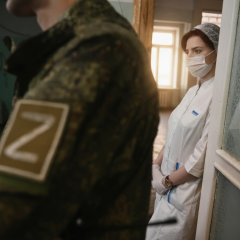 Nurse in hospital in Donbas