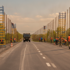 Антидронові сітки на дорозі Волині