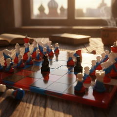 FIDE emblem on a chessboard background