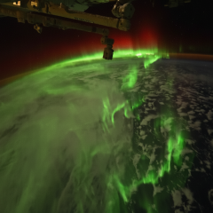Polar aurora from Crew Dragon