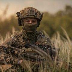 Военные украинской армии на строевой