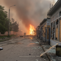 Overnight Russian Strike Destroys Kyiv Antique Market and Damages Historic Monastery