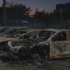 Пожежа на парковці в Києві
