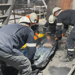 Body of deceased miner at 210 meters