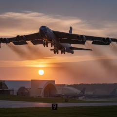 Військовий літак B-52, який розбився
