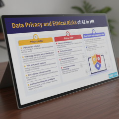 Business group discusses HR AI data