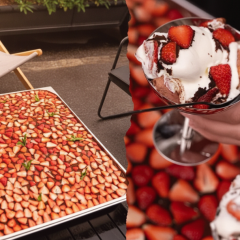 Giant strawberry tiramisu in Kharkiv