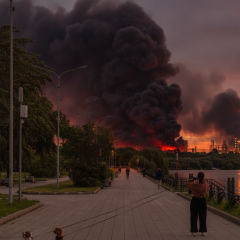 Українці відзначають пожежі в Москві