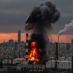 Satellite Images Reveal Damage After Second Drone Strike on Moscow Oil Refinery