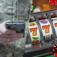 Soldiers playing gambling games