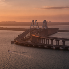 Drone showing bridge up close