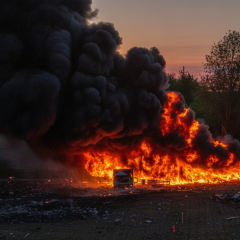 Kremenchuk. Fuel trucks disguised as milk heading to Crimea