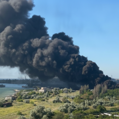 Пожар на ТЭС в Крыму