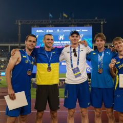 Українські легкоатлети з медалями