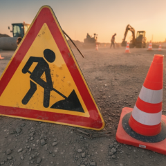 Night closure of the intersection of Revutskoho and Trostianeckoi