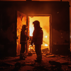 Over 100 rescuers extinguish fire in Kyiv