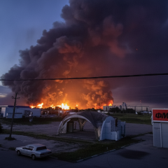 Атака дронов на НПЗ в России