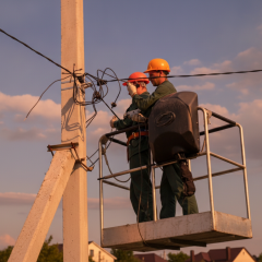 Part of Brovary without electricity