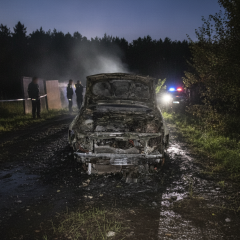 Палія авто ЗСУ на Хмельниччині