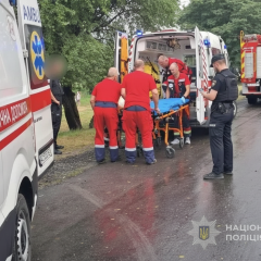 Блискавка вдарила біля водойми