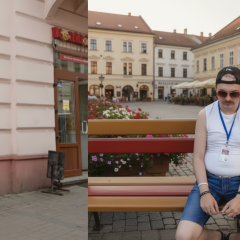 Police officers assist blind man in Chernivtsi