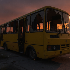 Russian drone attacks minibus in Kherson