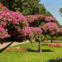 Flower constructions and tulip tree