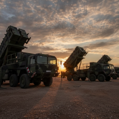 PAC-3 missiles for Patriot with Ukrainian flag