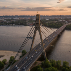 Перекриття Північного мосту у Києві