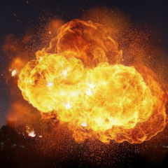Explosions at airfields during the night