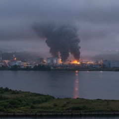 Пожежа у порту Санкт-Петербурга