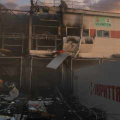 New mail terminal damaged by Russian army