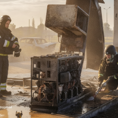 Russian Drone Strike Hits Gas Station in Kharkiv