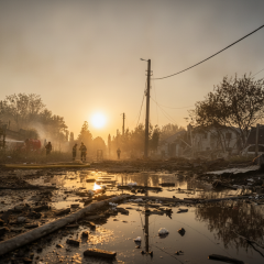Photo of the terrorist attack site in Kyiv region