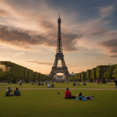 Fireworks for Bastille Day celebration