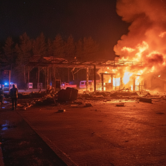 Night attack on Odessa: drones target gas stations