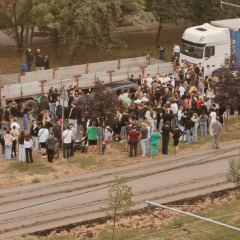 Автомобіль ТЦК після сутички у Львові