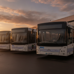 Автобус под бронеплівкой в Запорожье